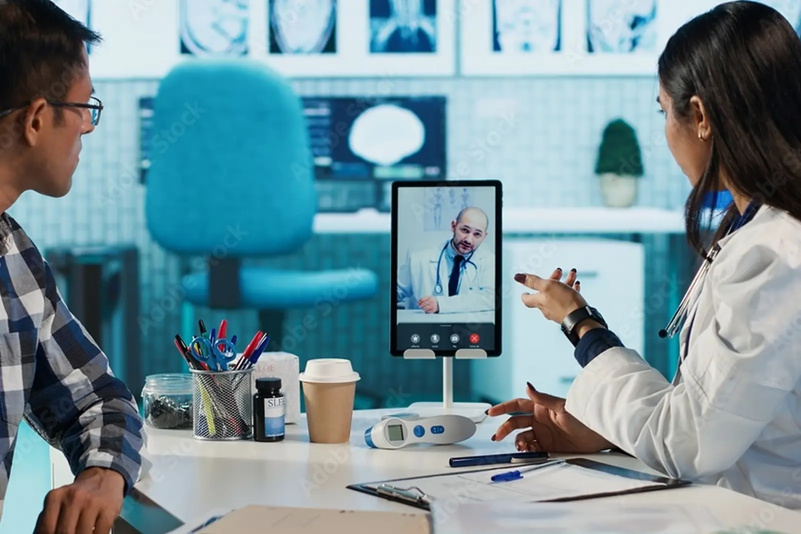 Female healthcare professional conducting a consultation