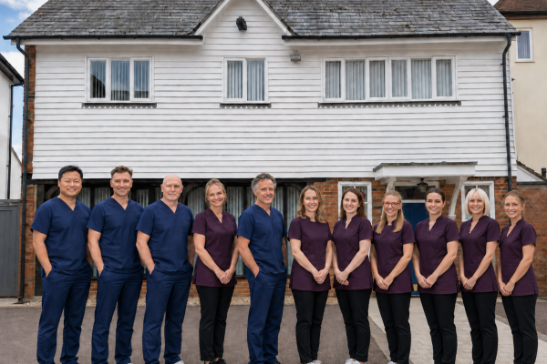 Rectory Dental Clinic outside with staff