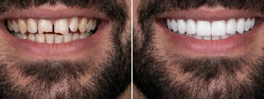 Cosmetic Dentistry Smile Makeover Before and After